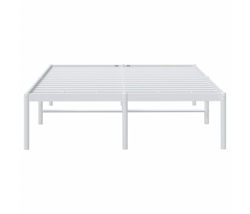 vidaXL Estructura de cama de metal blanca 135x190 cm