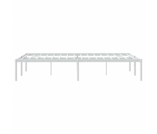 vidaXL Estructura de cama de metal blanca 135x190 cm