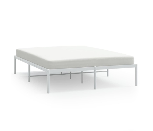 Estructura de cama sin colchón metal blanco 140x190 cm