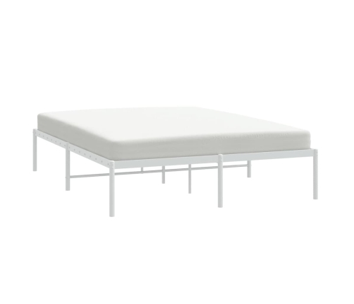 Estructura de cama sin colchón metal blanco 140x190 cm