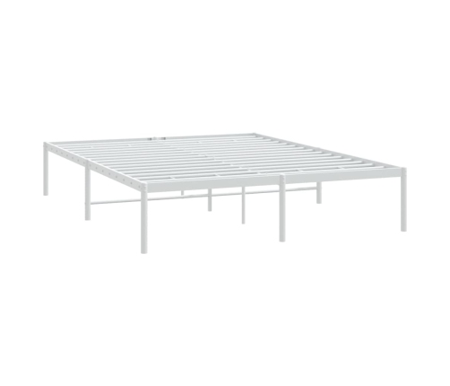 Estructura de cama sin colchón metal blanco 140x190 cm