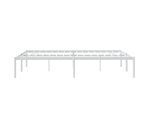 Estructura de cama sin colchón metal blanco 140x190 cm