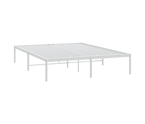 Estructura de cama sin colchón metal blanco 150x200 cm