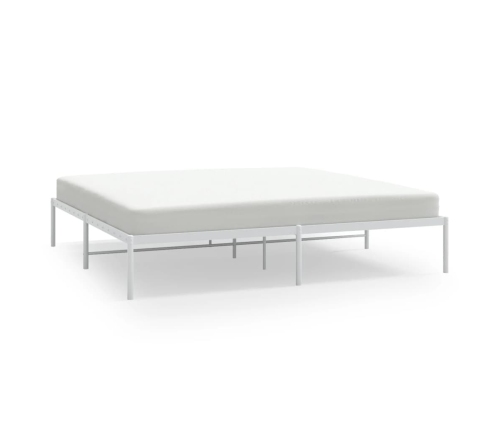 Estructura de cama sin colchón metal blanco 183x213 cm