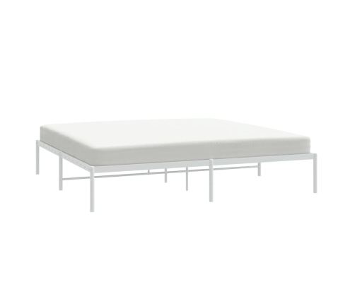 Estructura de cama sin colchón metal blanco 183x213 cm