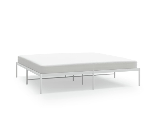 Estructura de cama sin colchón metal blanco 193x203 cm