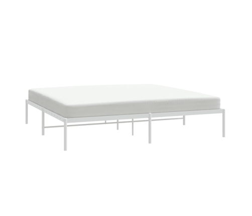 Estructura de cama sin colchón metal blanco 193x203 cm