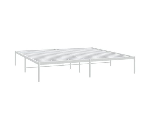 Estructura de cama sin colchón metal blanco 193x203 cm