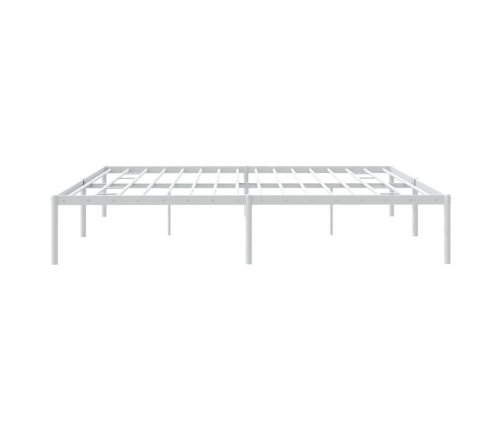 Estructura de cama sin colchón metal blanco 193x203 cm