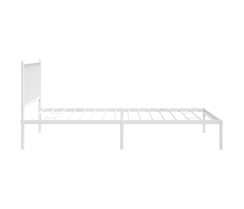 Estructura cama sin colchón con cabecero metal blanco 100x200cm