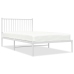 Estructura cama sin colchón con cabecero metal blanco 107x203cm