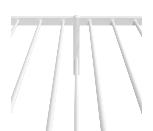 Estructura cama sin colchón con cabecero metal blanco 107x203cm