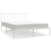 Estructura cama sin colchón con cabecero metal blanco 140x190cm