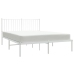 Estructura cama sin colchón con cabecero metal blanco 140x190cm