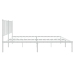 Estructura cama sin colchón con cabecero metal blanco 140x190cm