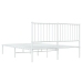 Estructura cama sin colchón con cabecero metal blanco 140x190cm