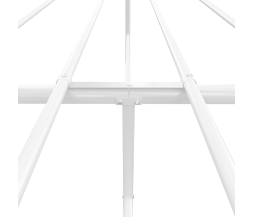 Estructura cama sin colchón con cabecero metal blanco 140x190cm