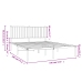 Estructura cama sin colchón con cabecero metal blanco 140x190cm