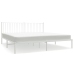 Estructura cama sin colchón con cabecero metal blanco 193x203cm