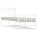 vidaXL Estructura cama metal con cabecero y pie cama blanca 75x190 cm