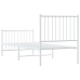 vidaXL Estructura cama metal con cabecero y pie cama blanca 75x190 cm