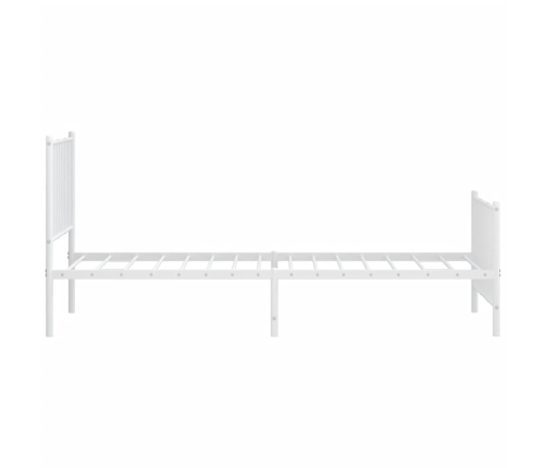 Estructura cama sin colchón con estribo metal blanco 90x200 cm