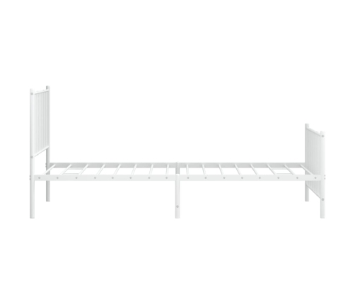 Estructura cama sin colchón con estribo metal blanco 100x200 cm