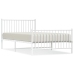 Estructura cama sin colchón con estribo metal blanco 107x203 cm