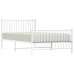 Estructura cama sin colchón con estribo metal blanco 107x203 cm