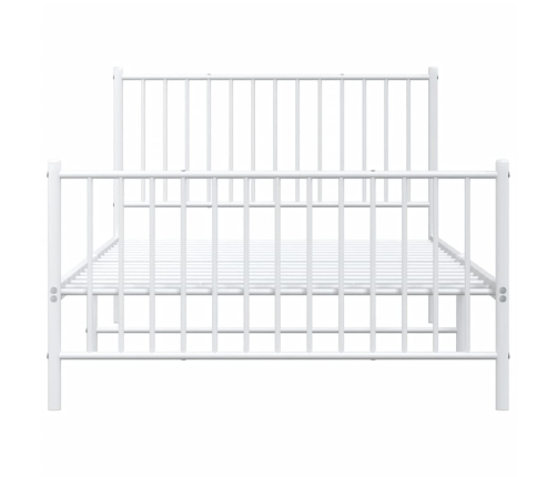 Estructura cama sin colchón con estribo metal blanco 107x203 cm