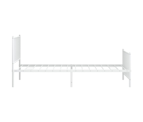 Estructura cama sin colchón con estribo metal blanco 107x203 cm