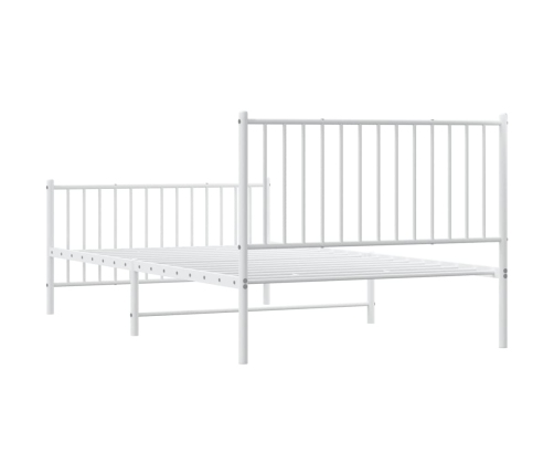 Estructura cama sin colchón con estribo metal blanco 107x203 cm