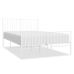 Estructura cama sin colchón con estribo metal blanco 120x190 cm
