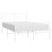 Estructura cama sin colchón con estribo metal blanco 120x190 cm