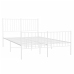 Estructura cama sin colchón con estribo metal blanco 120x190 cm