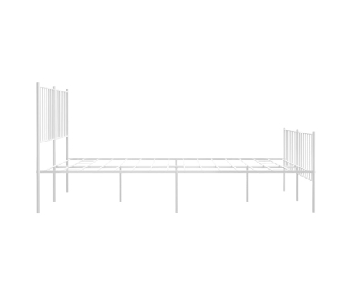 Estructura cama sin colchón con estribo metal blanco 120x190 cm