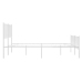 Estructura cama sin colchón con estribo metal blanco 120x190 cm
