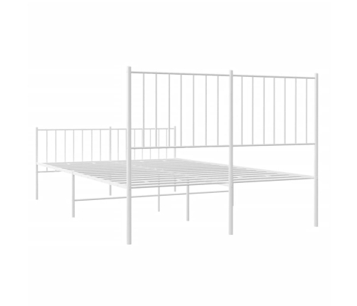 Estructura cama sin colchón con estribo metal blanco 120x190 cm