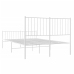 Estructura cama sin colchón con estribo metal blanco 120x190 cm
