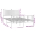 Estructura cama sin colchón con estribo metal blanco 120x190 cm