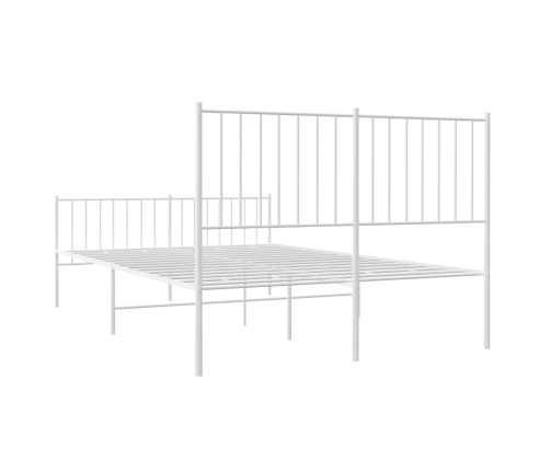 Estructura cama sin colchón con estribo metal blanco 120x200 cm