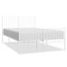 Estructura cama sin colchón con estribo metal blanco 135x190 cm