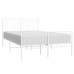 Estructura cama sin colchón con estribo metal blanco 135x190 cm