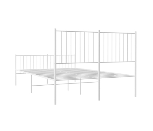 Estructura cama sin colchón con estribo metal blanco 135x190 cm