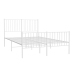 Estructura cama sin colchón con estribo metal blanco 140x190 cm