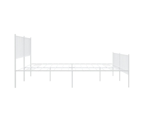 Estructura cama sin colchón con estribo metal blanco 180x200 cm