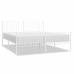 Estructura cama sin colchón con estribo metal blanco 183x213 cm