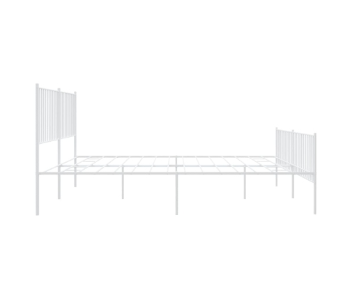 Estructura cama sin colchón con estribo metal blanco 183x213 cm