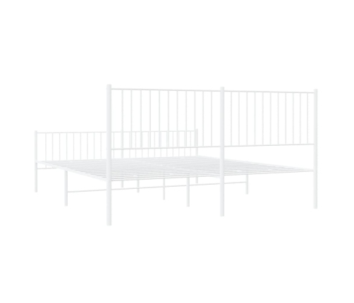 Estructura cama sin colchón con estribo metal blanco 183x213 cm