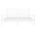 Estructura cama sin colchón con estribo metal blanco 193x203 cm